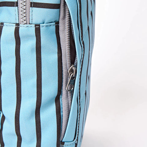 Roka Willesden B Large Sling Blue Stripe Recycled Nylon Cross Body Bag
