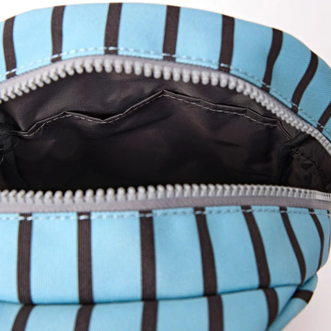Roka Willesden B Large Sling Blue Stripe Recycled Nylon Cross Body Bag
