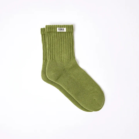 Roka Windsor Avocado Mens Organic Cotton Super Comfy Stylish Crew Socks