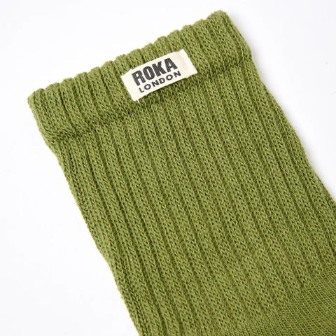 Roka Windsor Avocado Mens Organic Cotton Super Comfy Stylish Crew Socks