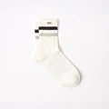 Roka Windsor Black/Mist Mens Organic Cotton Super Comfy Stylish Stripe Crew Socks