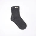 Roka Windsor Faded Black Mens Organic Cotton Super Comfy Stylish Crew Socks