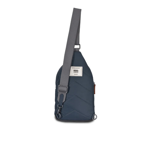 Roka Willesden B Large Smoke Recycled Canvas Cross Body Bag