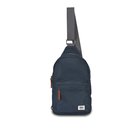 Roka Willesden B Large Smoke Recycled Canvas Cross Body Bag
