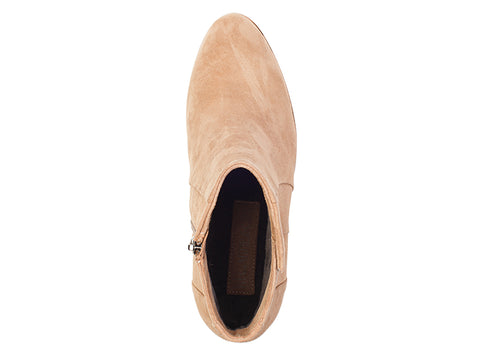 Regarde Le Ciel Romina-04 7319 Saddle Beige Etna Suede Leather Womens Heeled Zip Up Boots