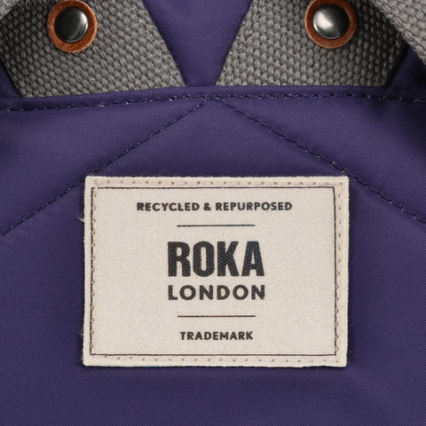 Roka Canfield B Small Mulberry Recycled Nylon Roll-top Backpack