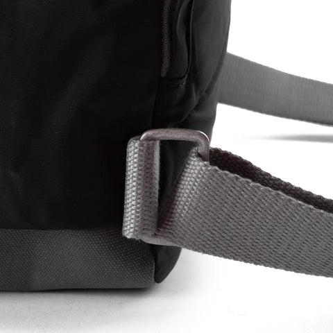 Roka Canfield B Medium Black Recycled Nylon Roll-top Backpack