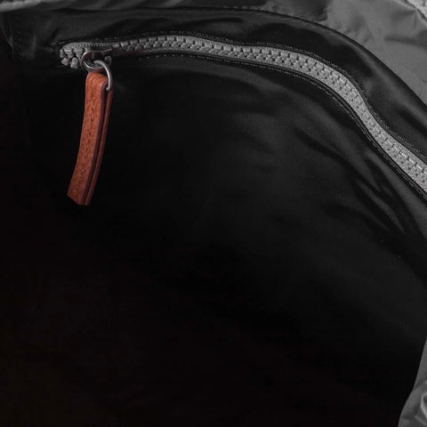 Roka Canfield B Medium Black Recycled Nylon Roll-top Backpack
