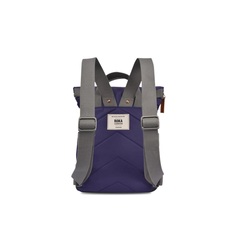 Roka Canfield B Small Mulberry Recycled Nylon Roll-top Backpack