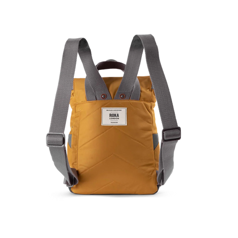 Roka Canfield B Small Corn Recycled Nylon Roll-top Backpack