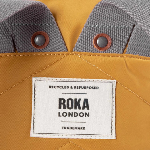 Roka Canfield B Small Corn Recycled Nylon Roll-top Backpack