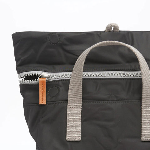 Roka Canfield B Medium Black Recycled Nylon Roll-top Backpack