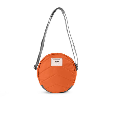 Roka Paddington B Burnt Orange Recycled Nylon Cross Body Bag