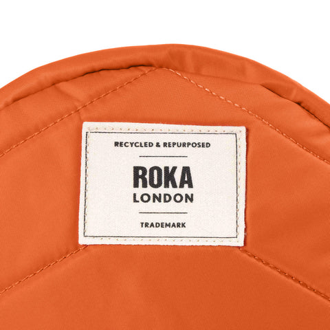 Roka Paddington B Burnt Orange Recycled Nylon Cross Body Bag