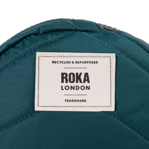 Roka Paddington B Teal Recycled Nylon Cross Body Bag