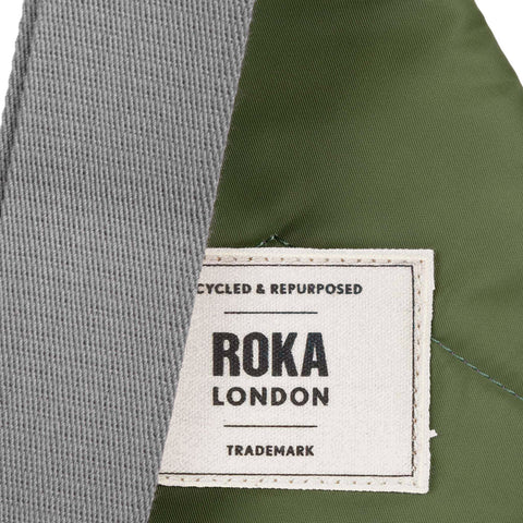 Roka Willesden B Large Sling Avocado Recycled Nylon Cross Body Bag