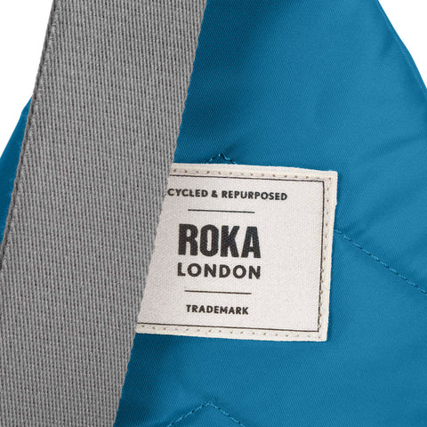 Roka Willesden B Large Sling Marine Recycled Nylon Cross Body Bag