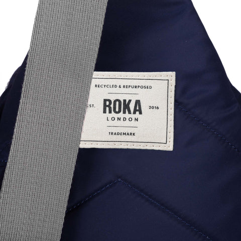 Roka Willesden B Large Sling Midnight Recycled Nylon Cross Body Bag