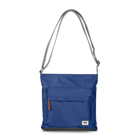 Roka Kennington B Medium Burnt Blue Recycled Nylon Cross Body Bag