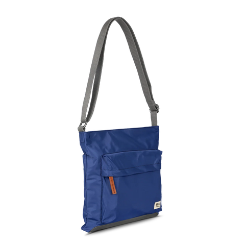 Roka Kennington B Medium Burnt Blue Recycled Nylon Cross Body Bag