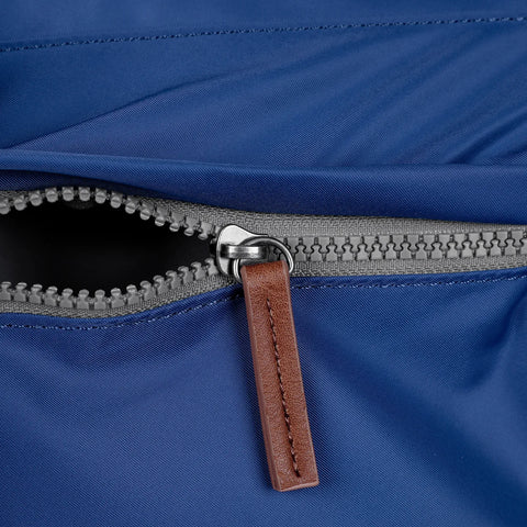 Roka Kennington B Medium Burnt Blue Recycled Nylon Cross Body Bag