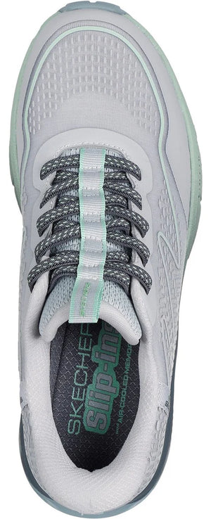 Skechers Slip-Ins 180157/GYGR Grey Green Switch Back Mist Womens Casual Comfort Hands Free Slip On Walking Trainers