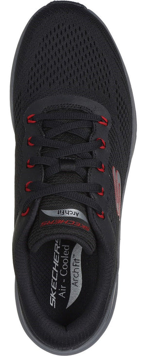 Skechers 232700/BKRD Black/Red Arch Fit 2.0 Mens Casual Comfort Lace Up Trainers