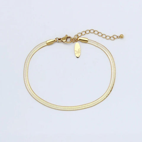 Pineapple Island SSB003 Herringbone Chain Bracelet