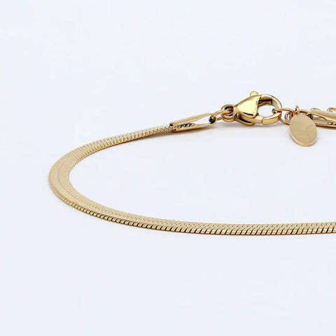 Pineapple Island SSB003 Herringbone Chain Bracelet