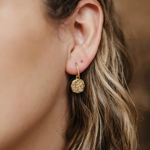 Pineapple Island SSE05 Luna Drop Earrings Steel