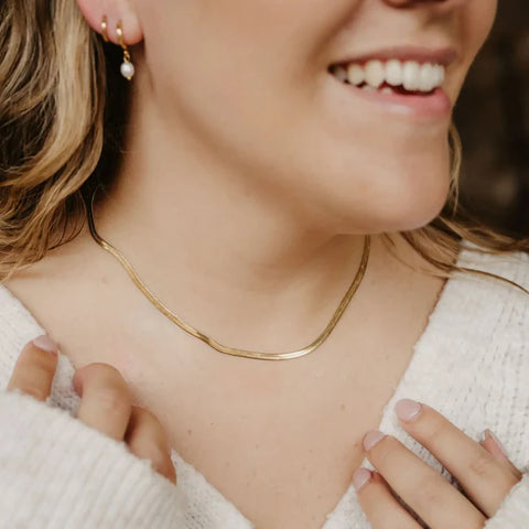 Pineapple Island SSN003 Herringbone Chain Necklace
