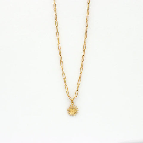 Pineapple Island SSN009 Sun Charm Necklace  Steel