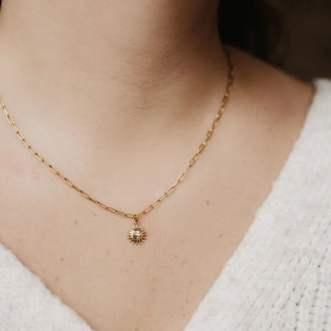 Pineapple Island SSN009 Sun Charm Necklace  Steel