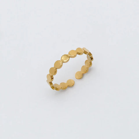 Pineapple Island SSRST054 Dainty Dot Gold Ring