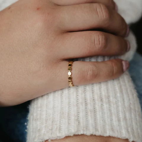 Pineapple Island Dainty Dot Gold Ring