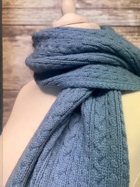 Jess and Lou Cornflower Womens Chunky Knit Cable knit Scarf