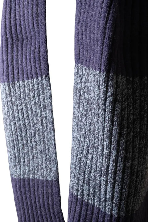 Jess and Lou Blue Marl Womens Rib Knit Scarf