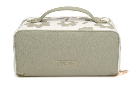 Alice Wheeler Pistachio Floral Mini Train Case