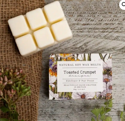 Toasted Crumpet Natural Soy Wax Melts Elderflower & Pear Presse