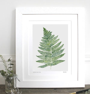 Toasted Crumpet Woodland Fern 10x12 Mounted Print