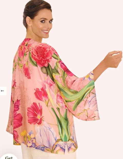 Powder Floral Study Kimono Jacket Petal