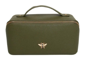 Alice Wheeler Train Case Olive