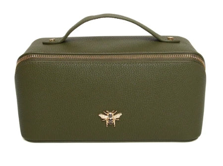 Alice Wheeler Train Case Olive