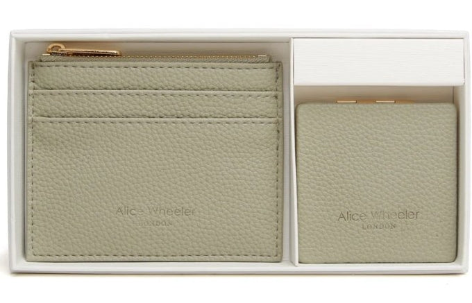 Alice Wheeler Purse & Mirror Compact Pistachio