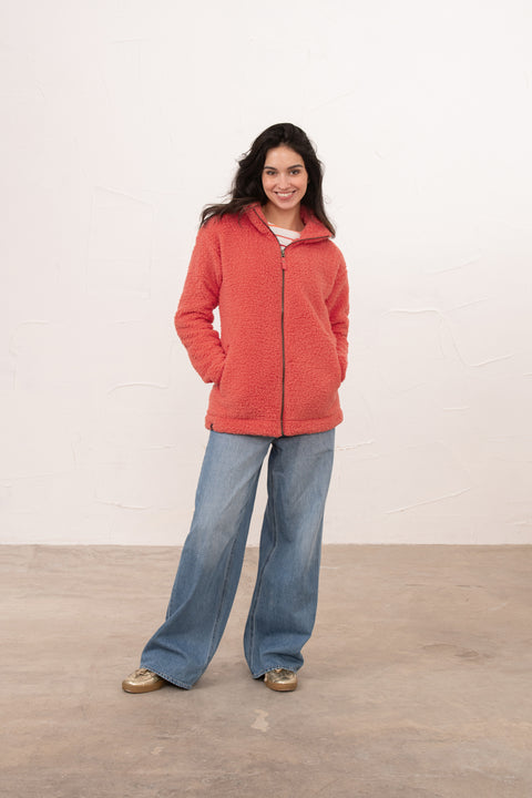 Lighthouse Seashell Poppy Womens Fleece