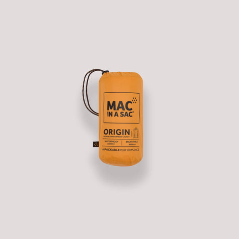 Mac in a Sac Origin 2 Soft Orange Unisex Lightweight Waterproof Packable Jacket
