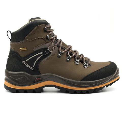 Grisport Summit Khaki Mens Wide Fit Nubuck Leather Waterproof Walking Boots