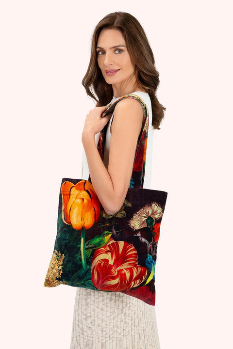 Powder Opulent Florals Bag In Chocolate TOT22