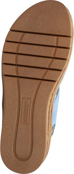 Waldlaufer 677001 195 194 Order Notte Navy K-Arlene Womens K Fitting Touch Fastening Low Wedge Stylish Leather Sandals