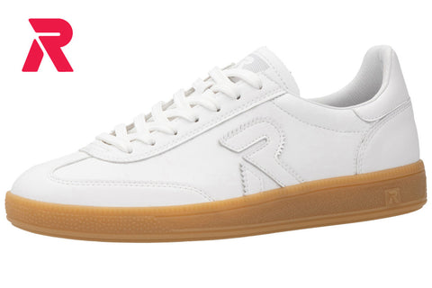 Rieker W2200-80 White Womens Casual Comfort Lace Up Trainers